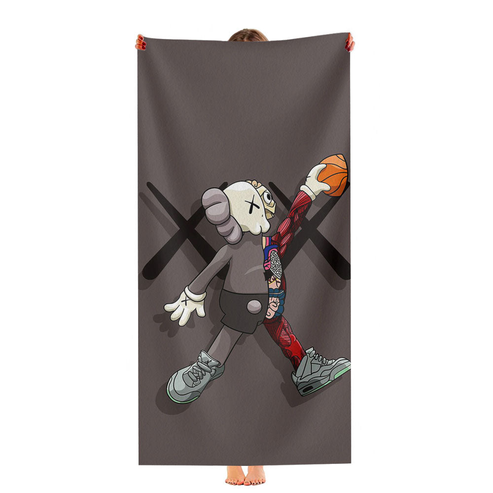 Kaws Basketball Ultra-Soft Luxury Bathroom Towels