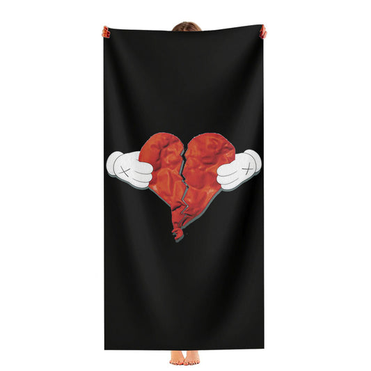 Kaws Broken Hearth Ultra-Soft Luxury Bathroom Towels