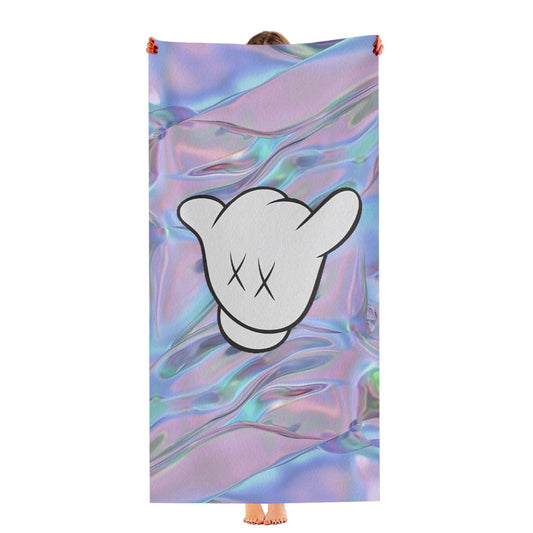 Kaws Hand Hollowgram Ultra-Soft Luxury Bathroom Towels