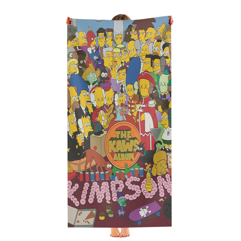 Kaws Simpson Kimpson Ultra-Soft Luxury Bathroom Towels
