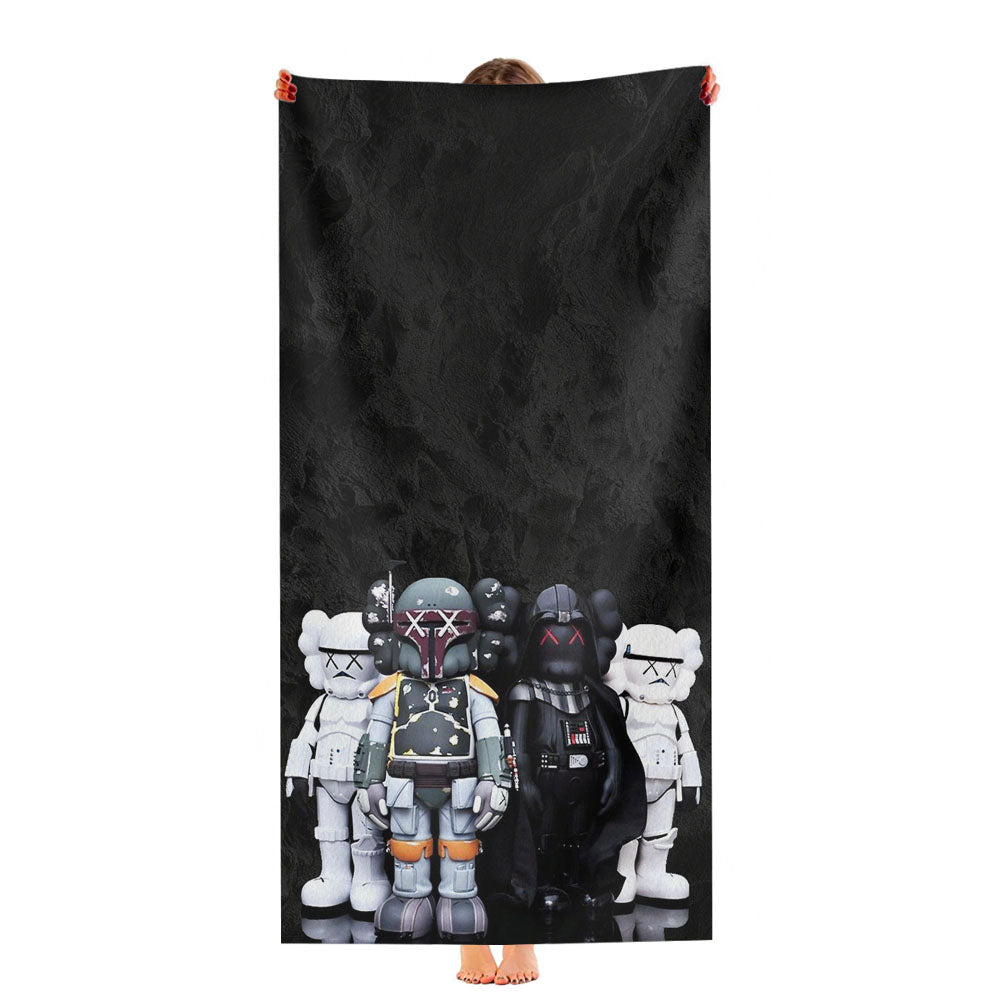 Kaws Star Wars Marble Ultra-Soft Luxury Bathroom Towels