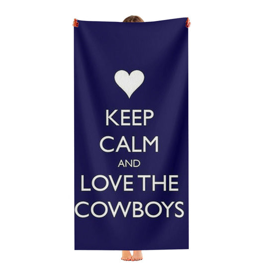 Keep Calm And Love The Cowboys Ultra-Soft Luxury Bathroom Towels