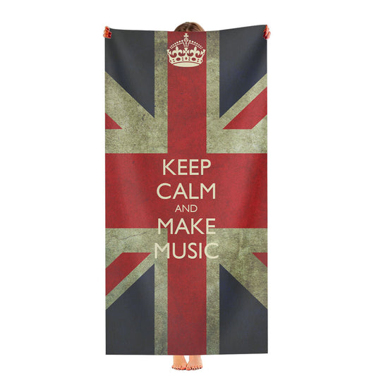 Keep Calm And Make Music Ultra-Soft Luxury Bathroom Towels