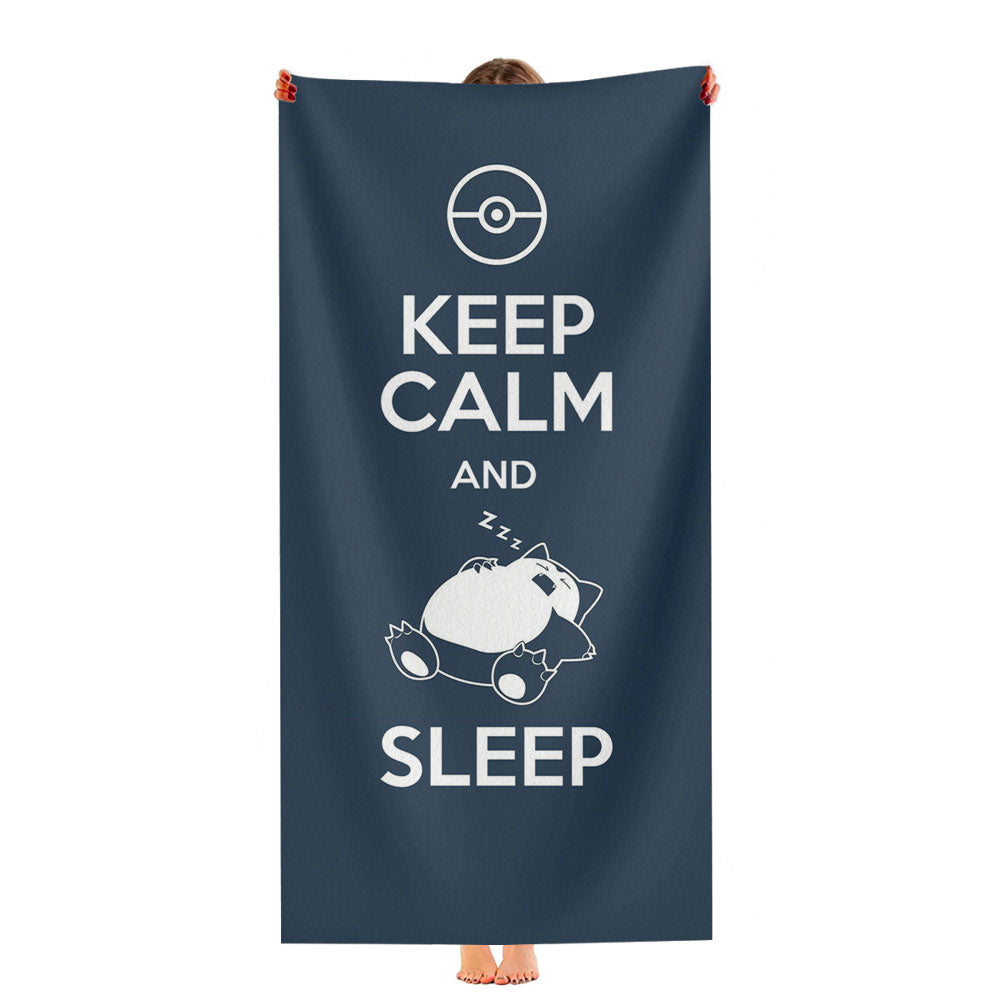 Keep Calm And Sleep Pokemon Ultra-Soft Luxury Bathroom Towels