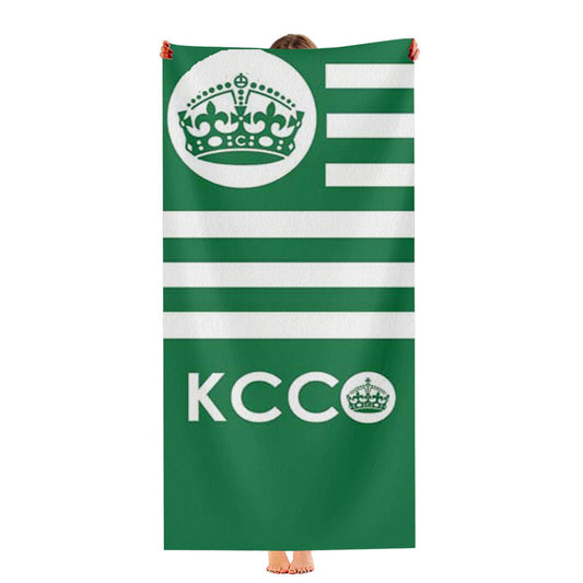 Keep Calm Chive On Green Shape Ultra-Soft Luxury Bathroom Towels