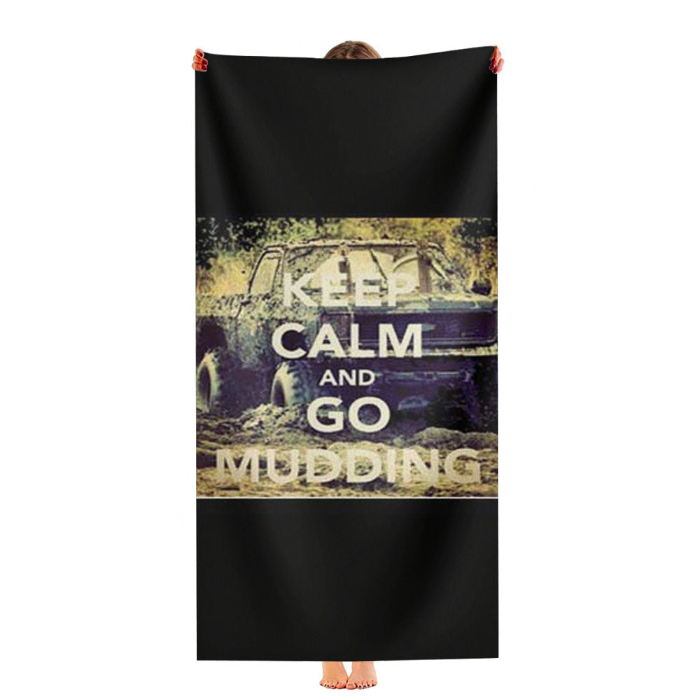 Keep Calm Go Mudding Ultra-Soft Luxury Bathroom Towels