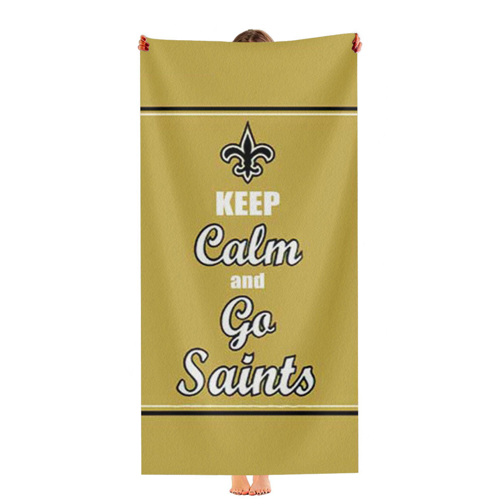 Keep Calm Go Saints Ultra-Soft Luxury Bathroom Towels