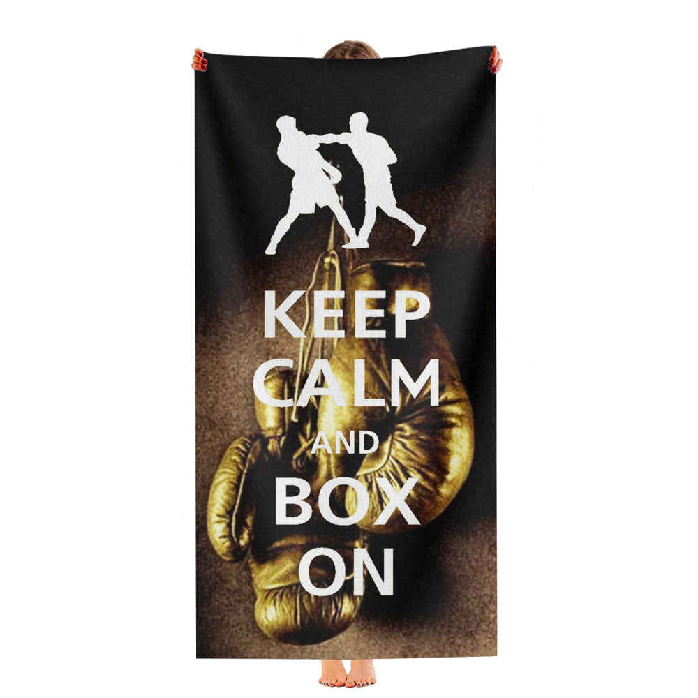 Keep Calm Wwe Boxing Gloves Ultra-Soft Luxury Bathroom Towels