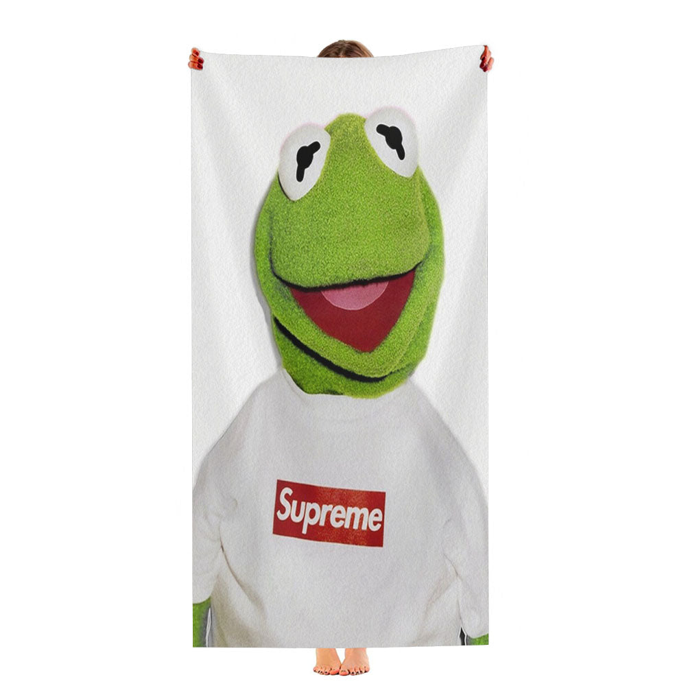 Kermit Hypebeast Green Toad Ultra-Soft Luxury Bathroom Towels