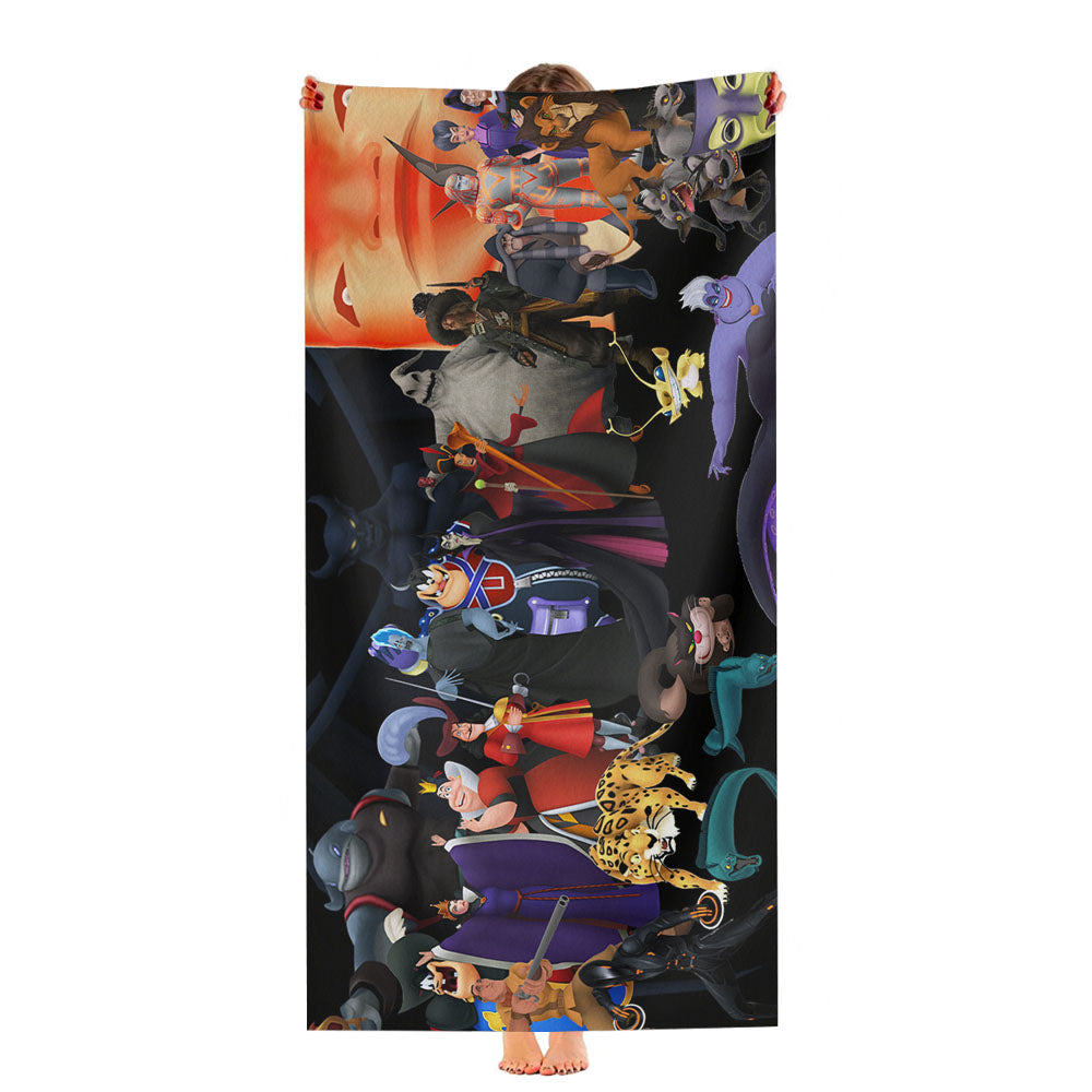 Kingdom Hearts Disney Villains Ultra-Soft Luxury Bathroom Towels