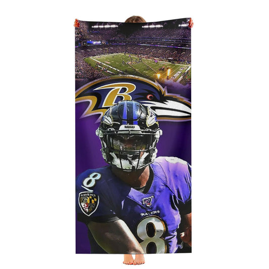 Lamar Jackson Nfl Baltimore Ravens Ultra-Soft Luxury Bathroom Towels