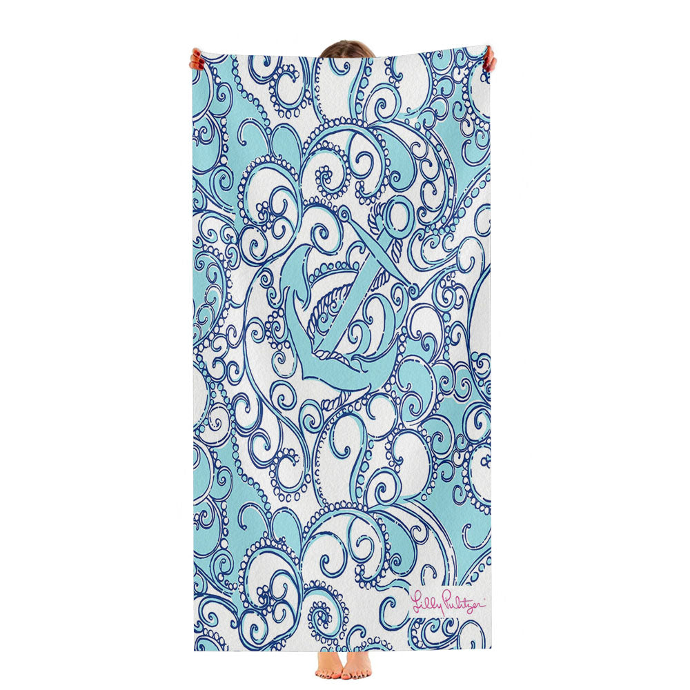 Lilly Pulitzer Summer Shape Up Or Ship Ultra-Soft Luxury Bathroom Towels