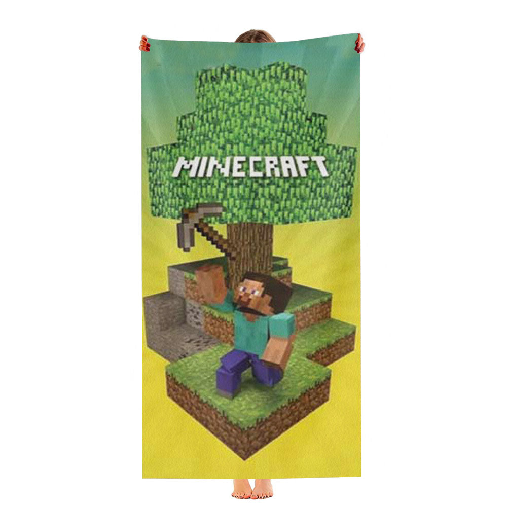 Minecraft Tree Ultra-Soft Luxury Bathroom Towels