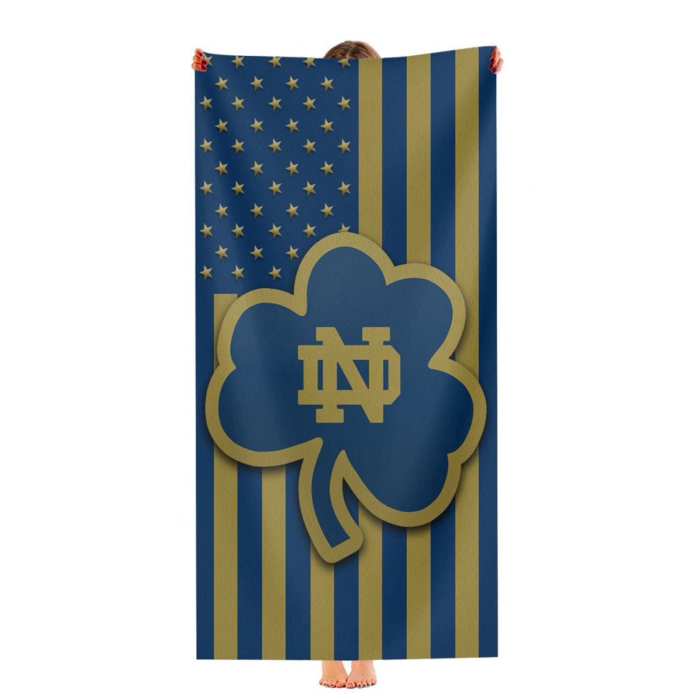 Notre Dame Fighting Irish Logo Flag Ultra-Soft Luxury Bathroom Towels