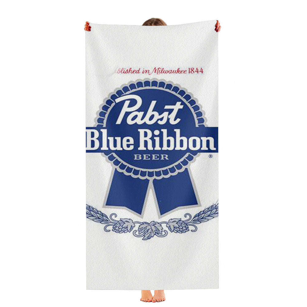 Pabst Blue Ribbon Beer Ultra-Soft Luxury Bathroom Towels