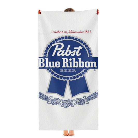 Pabst Blue Ribbon Beer Ultra-Soft Luxury Bathroom Towels