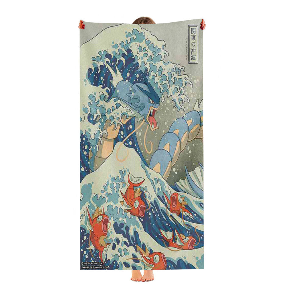 Pokemon Wave Ultra-Soft Luxury Bathroom Towels