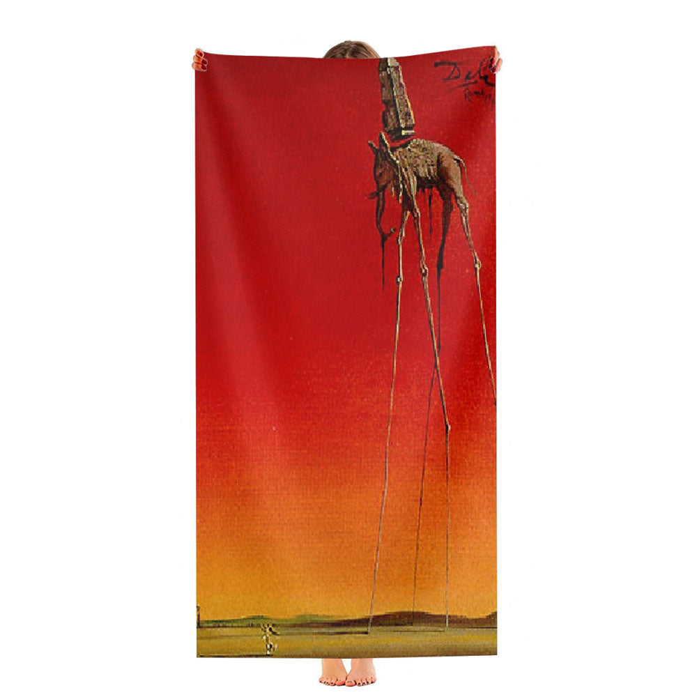 Salvador Dali, The Elephants Ultra-Soft Luxury Bathroom Towels