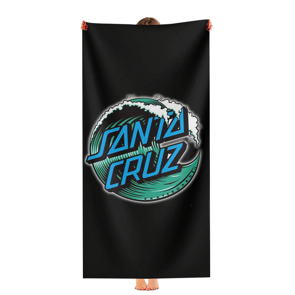 Santa Cruz Skateboard Logo Ultra-Soft Luxury Bathroom Towels