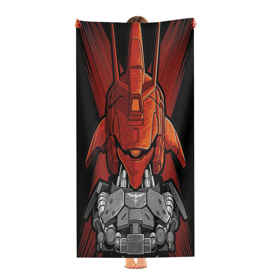 Sazabi Gundam Mecha Ultra-Soft Luxury Bathroom Towels