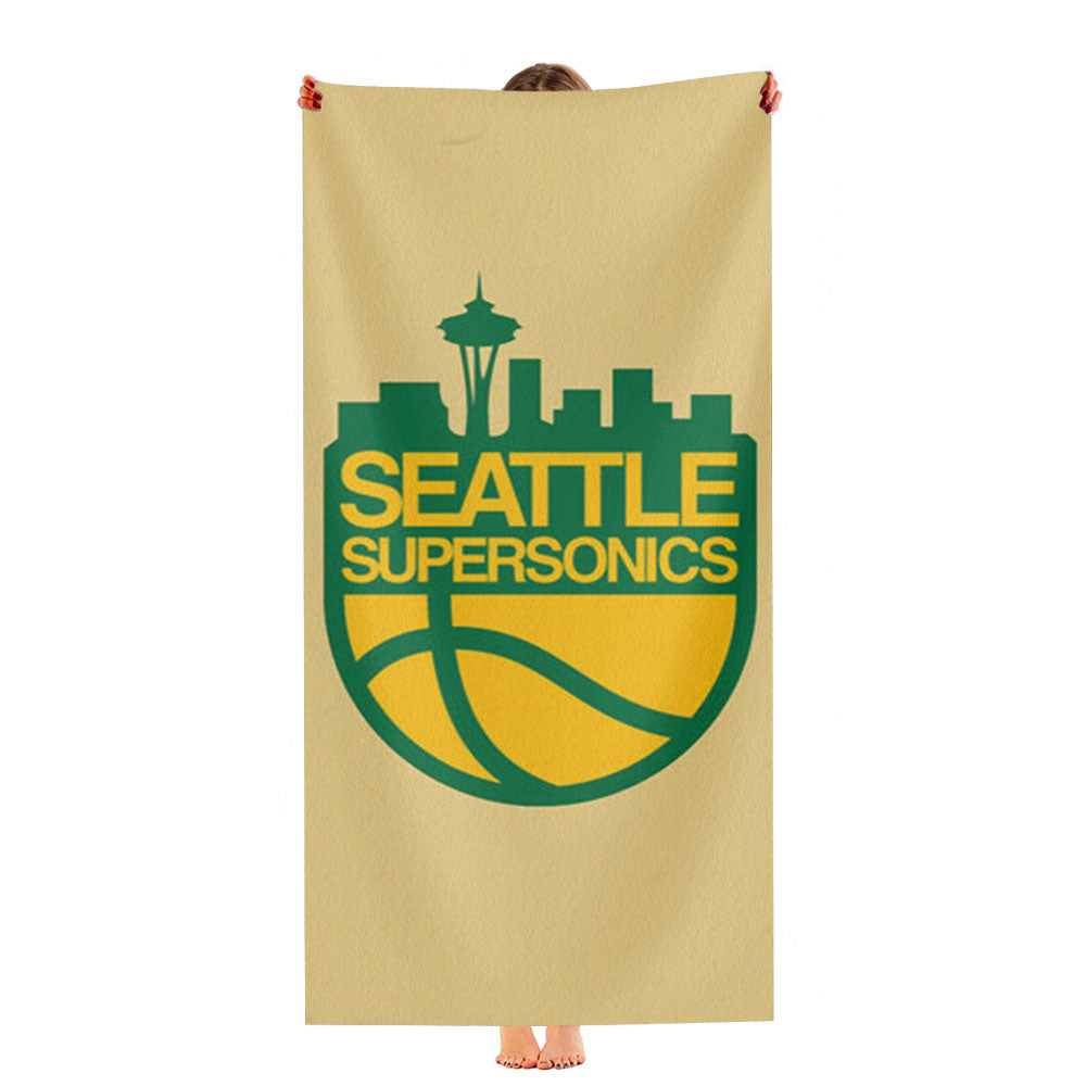 Seattle Supersonics Emblem Ultra-Soft Luxury Bathroom Towels