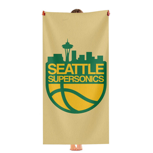 Seattle Supersonics Emblem Ultra-Soft Luxury Bathroom Towels