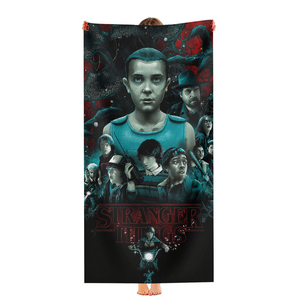 Stanger Things Art Character Poster Ultra-Soft Luxury Bathroom Towels