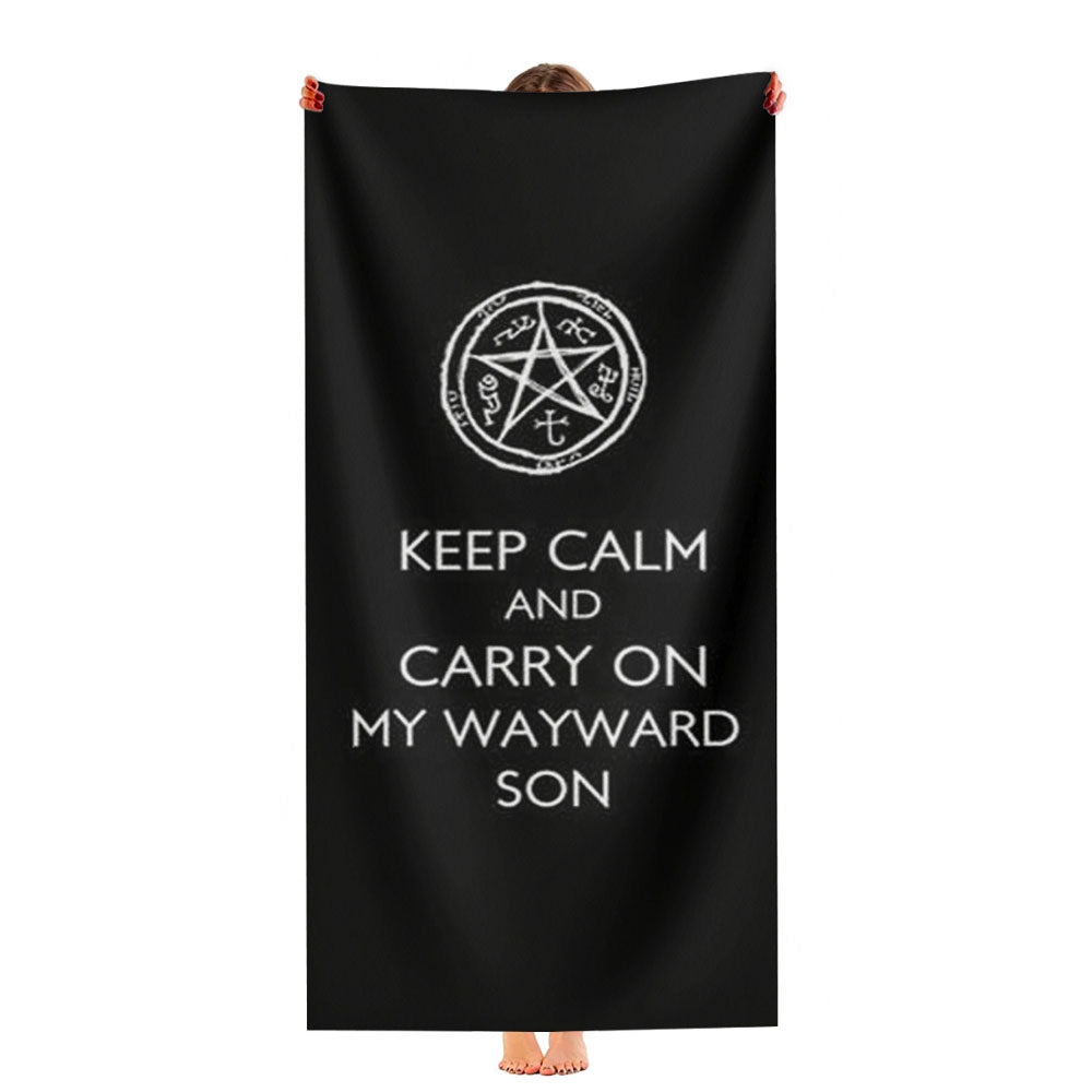 Supernatural Keep Calm Wayward Son Ultra-Soft Luxury Bathroom Towels