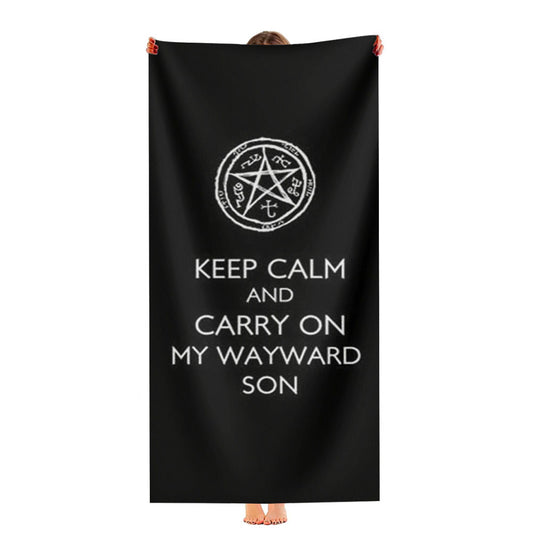 Supernatural Keep Calm Wayward Son Ultra-Soft Luxury Bathroom Towels