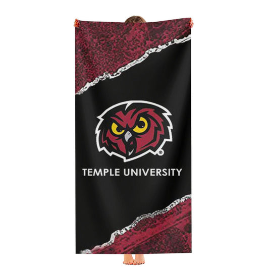 Temple University Strip Ultra-Soft Luxury Bathroom Towels