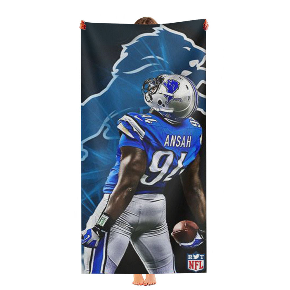 Ziggy Ansah Detroit Lions Ultra-Soft Luxury Bathroom Towels