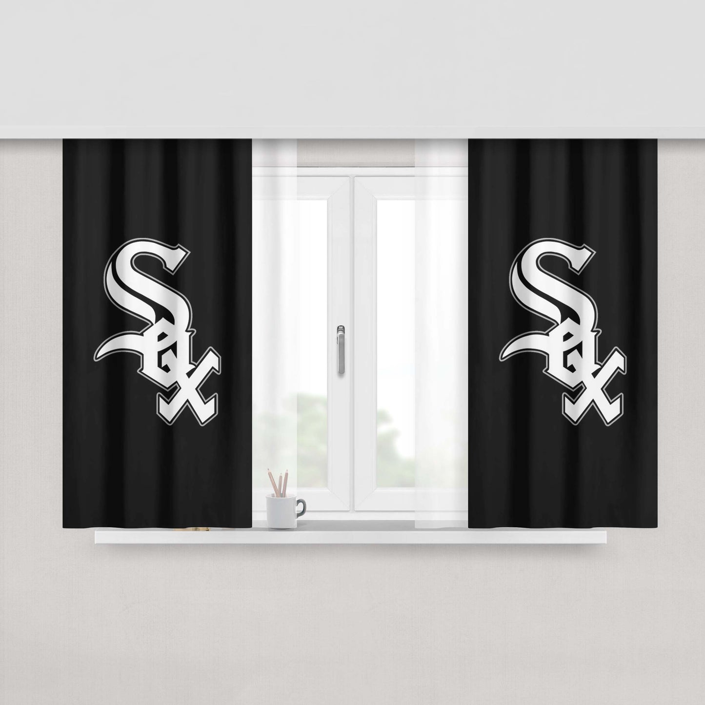 Baseball - Chicago White Sox Peach Skin Window Curtains