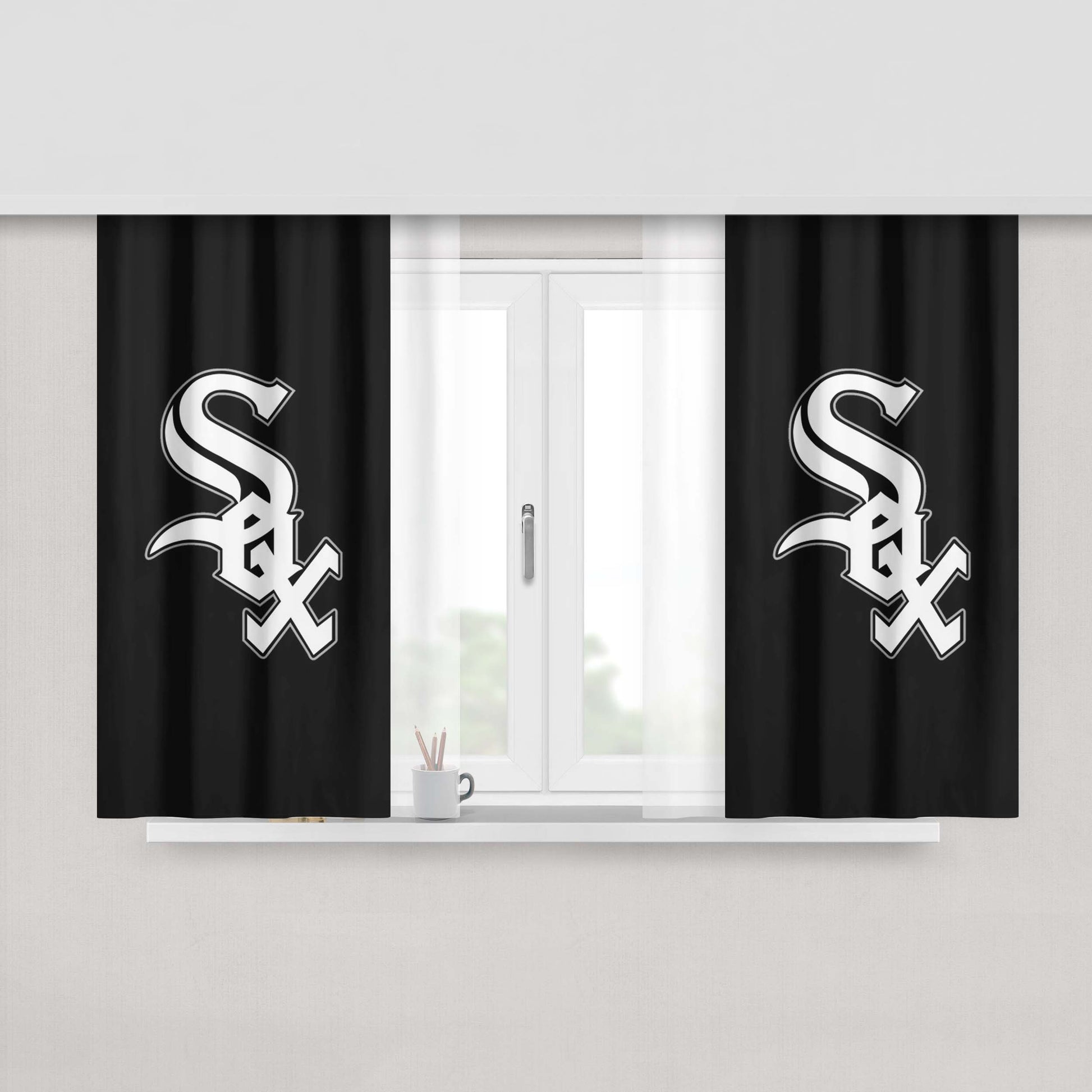 Baseball - Chicago White Sox Peach Skin Window Curtains