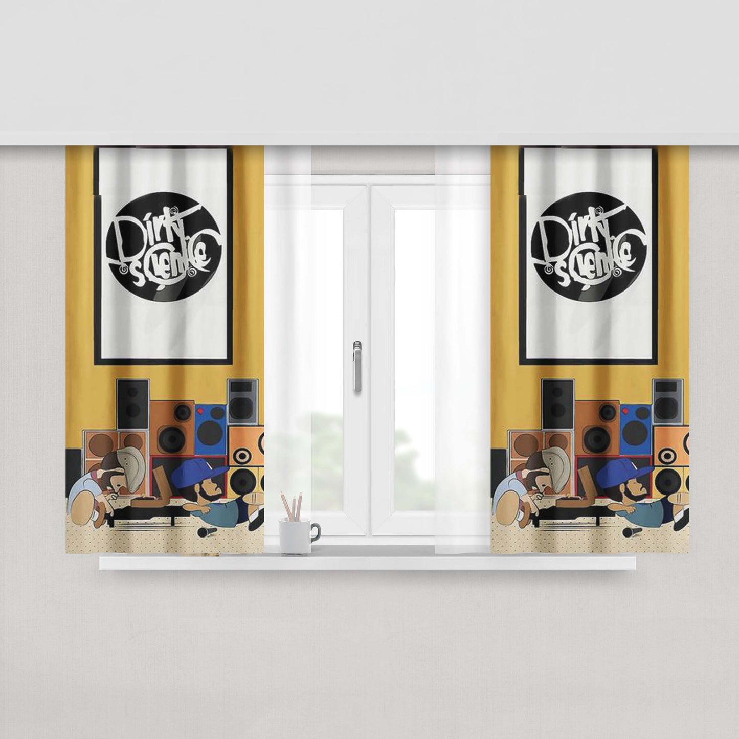 Blu & Exile Peanuts Peach Skin Window Curtains