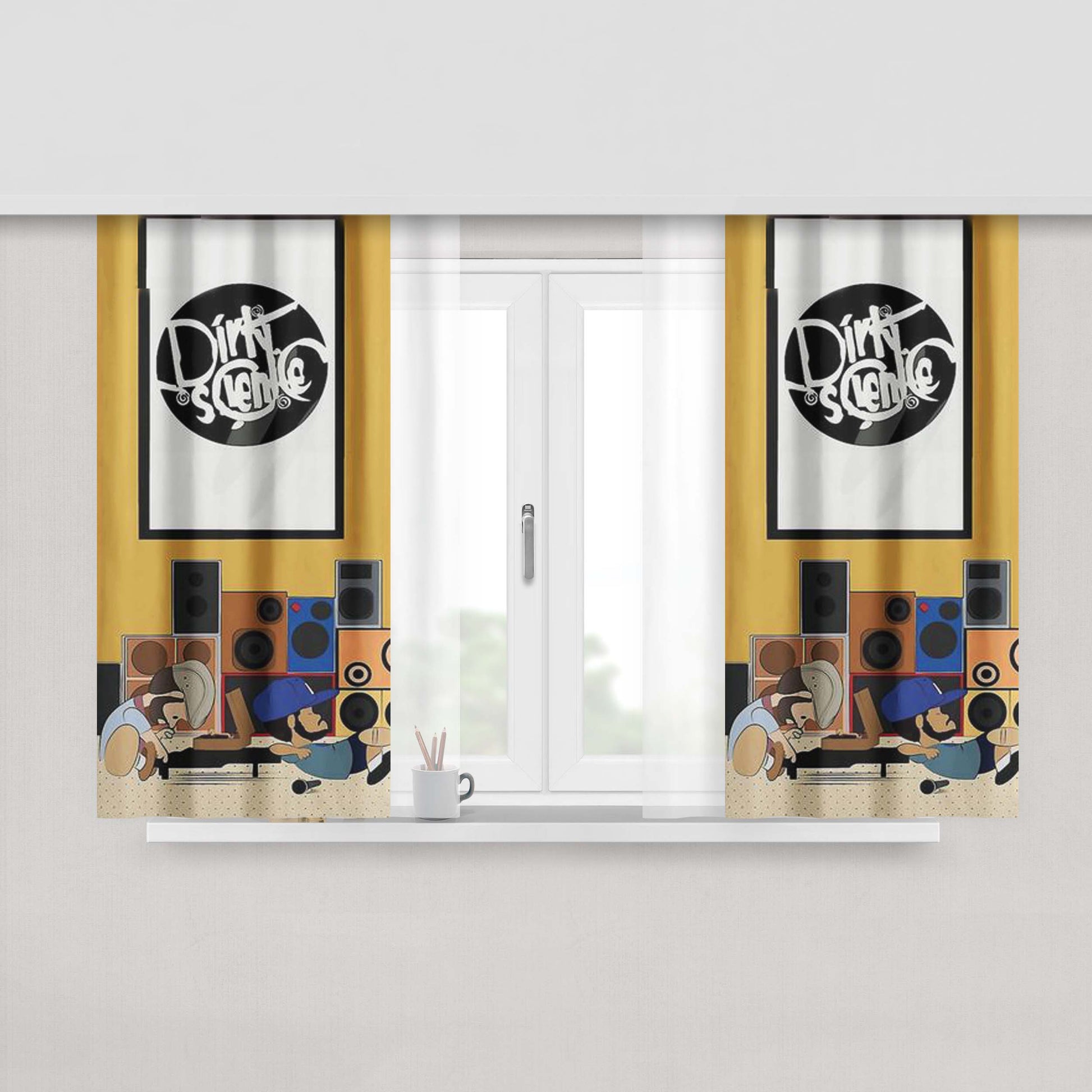 Blu & Exile Peanuts Peach Skin Window Curtains