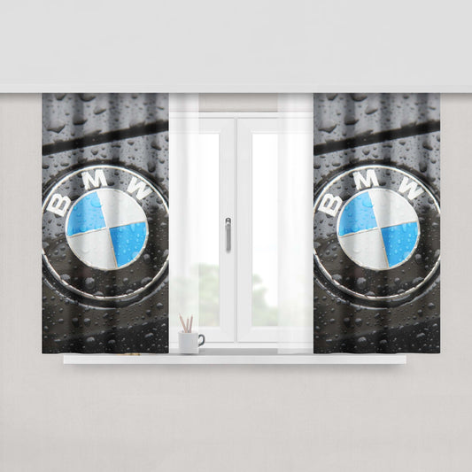 Bmw Logo Car Photography Wallpaper Peach Skin Window Curtains