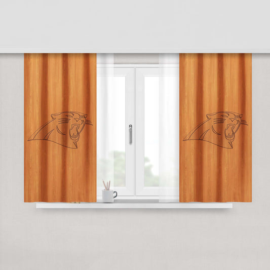 Carolina Panthers Peach Skin Window Curtains