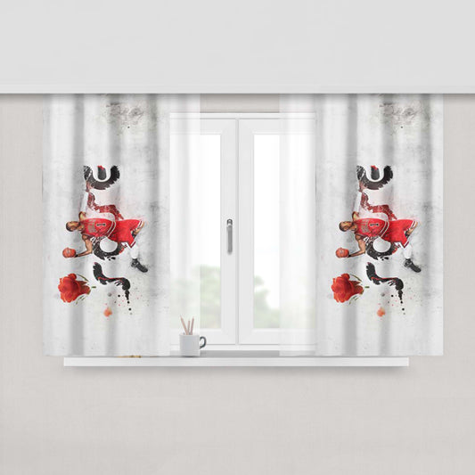 Chicago Bulls Derrick Rose Peach Skin Window Curtains