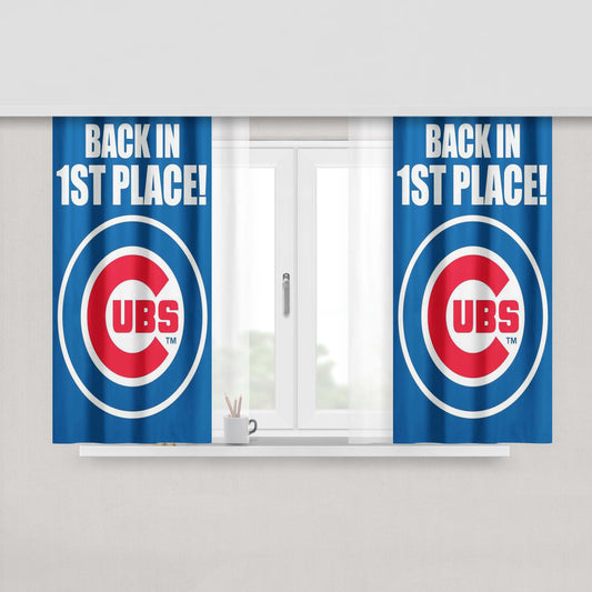 Chicago Cubs 2 Peach Skin Window Curtains