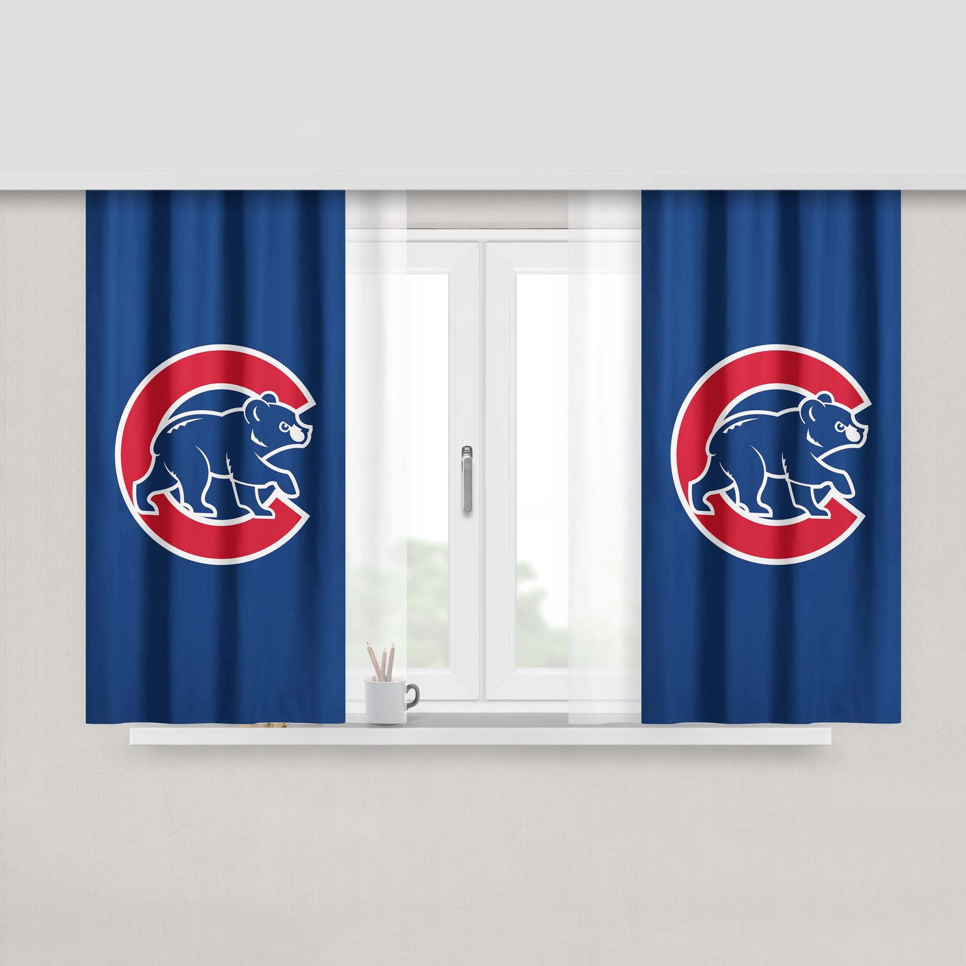 Chicago Cubs Nfl Peach Skin Window Curtains