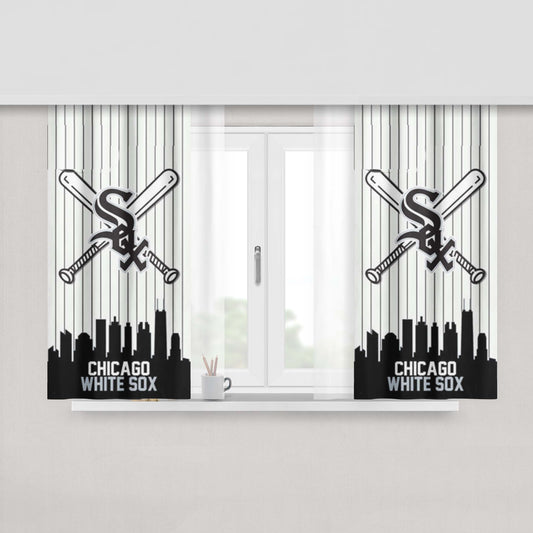 Chicago White Sox Baseball Jersey Logo Peach Skin Window Curtains