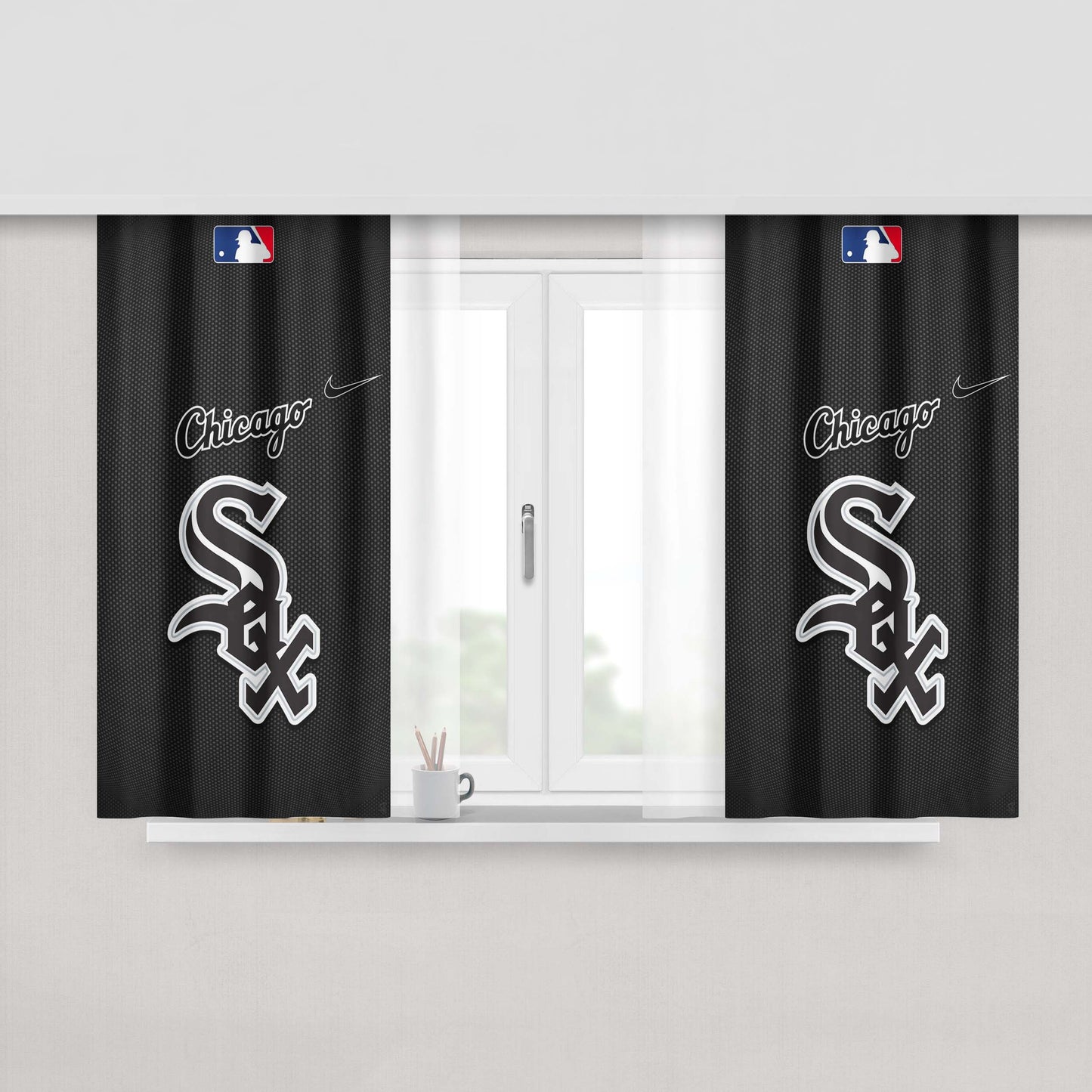Chicago White Sox New Mlb Peach Skin Window Curtains