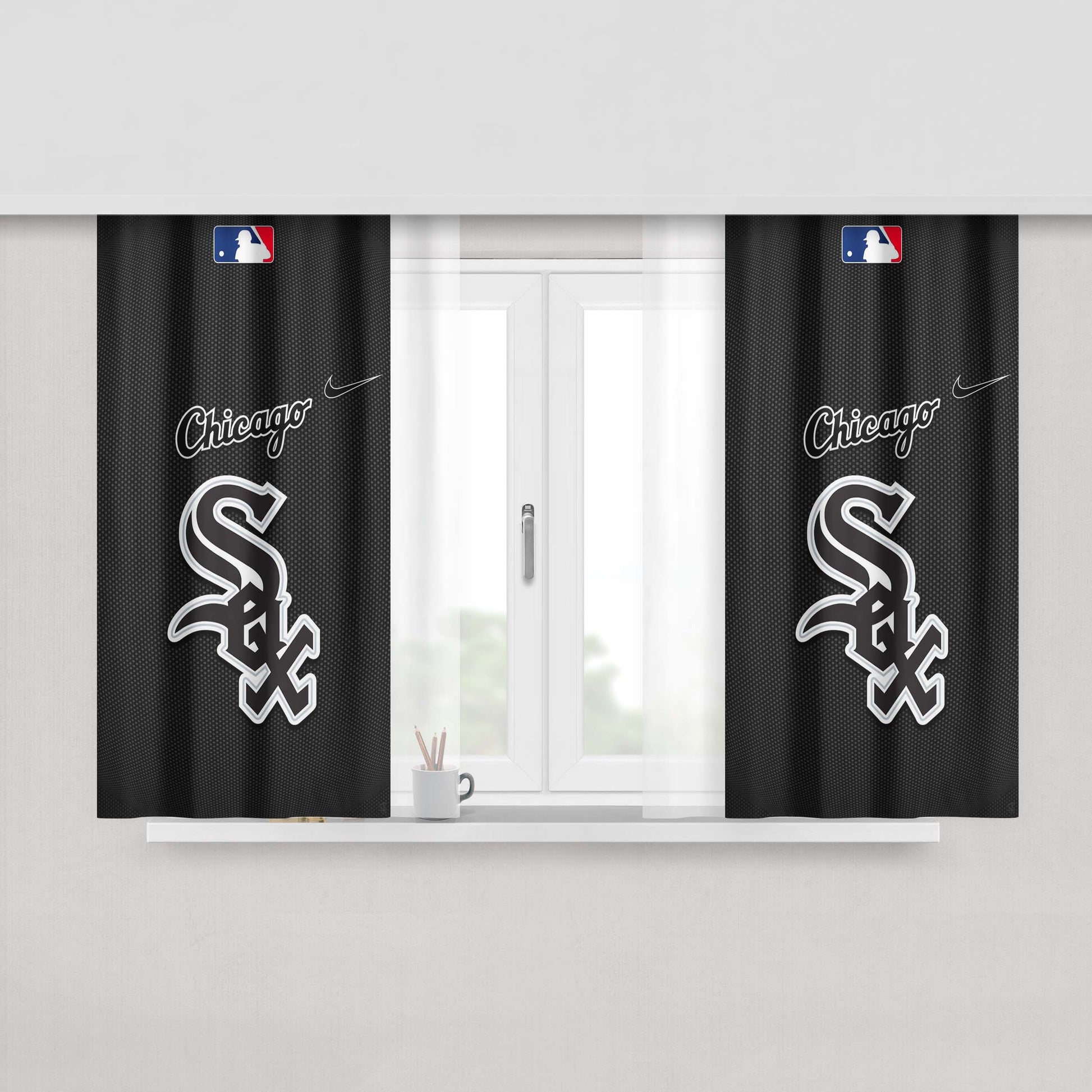 Chicago White Sox New Mlb Peach Skin Window Curtains