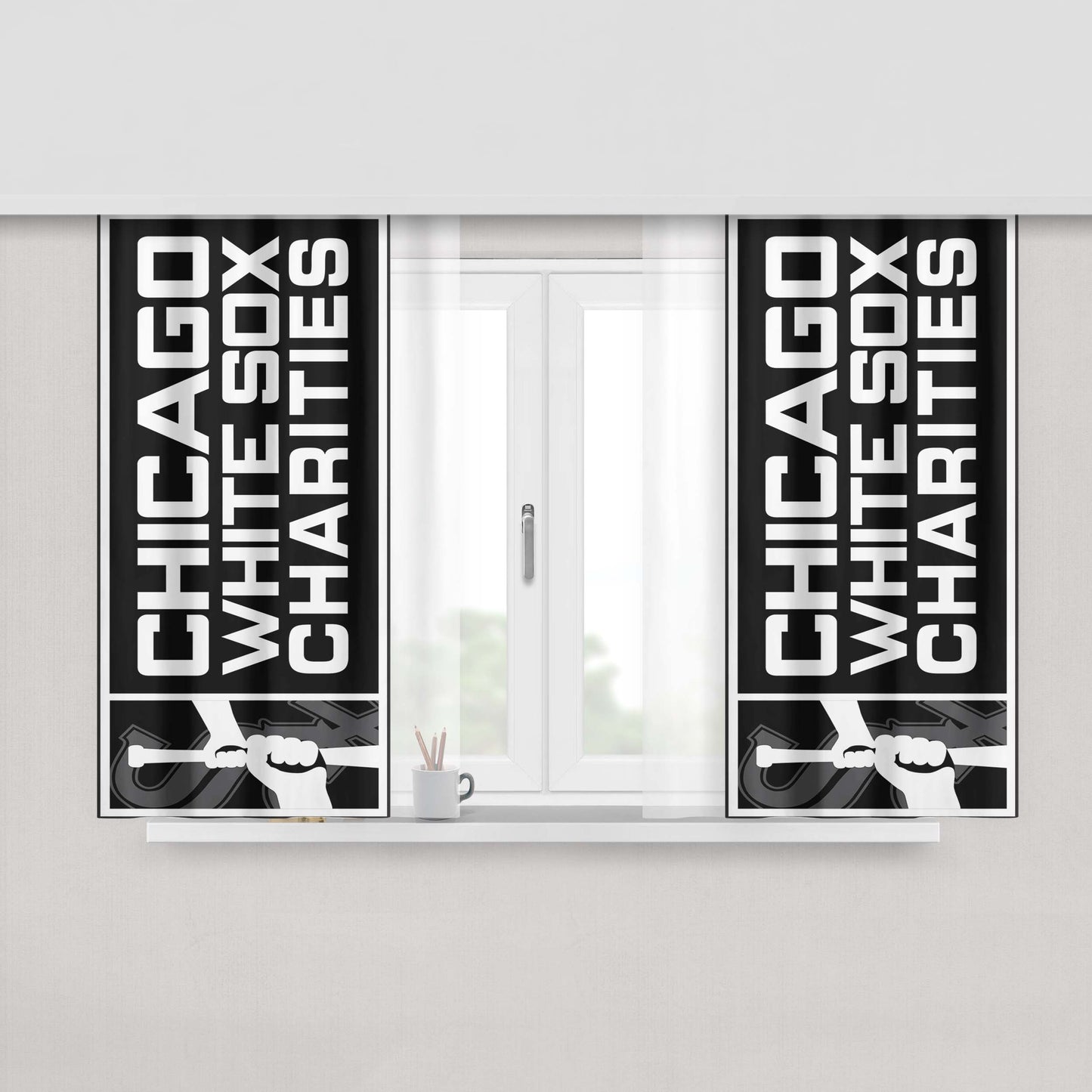 Chicago White Sox Portait Peach Skin Window Curtains