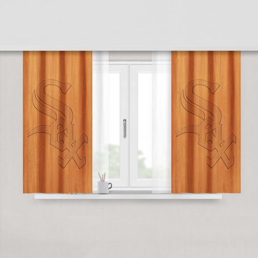 Chicago White Sox Peach Skin Window Curtains