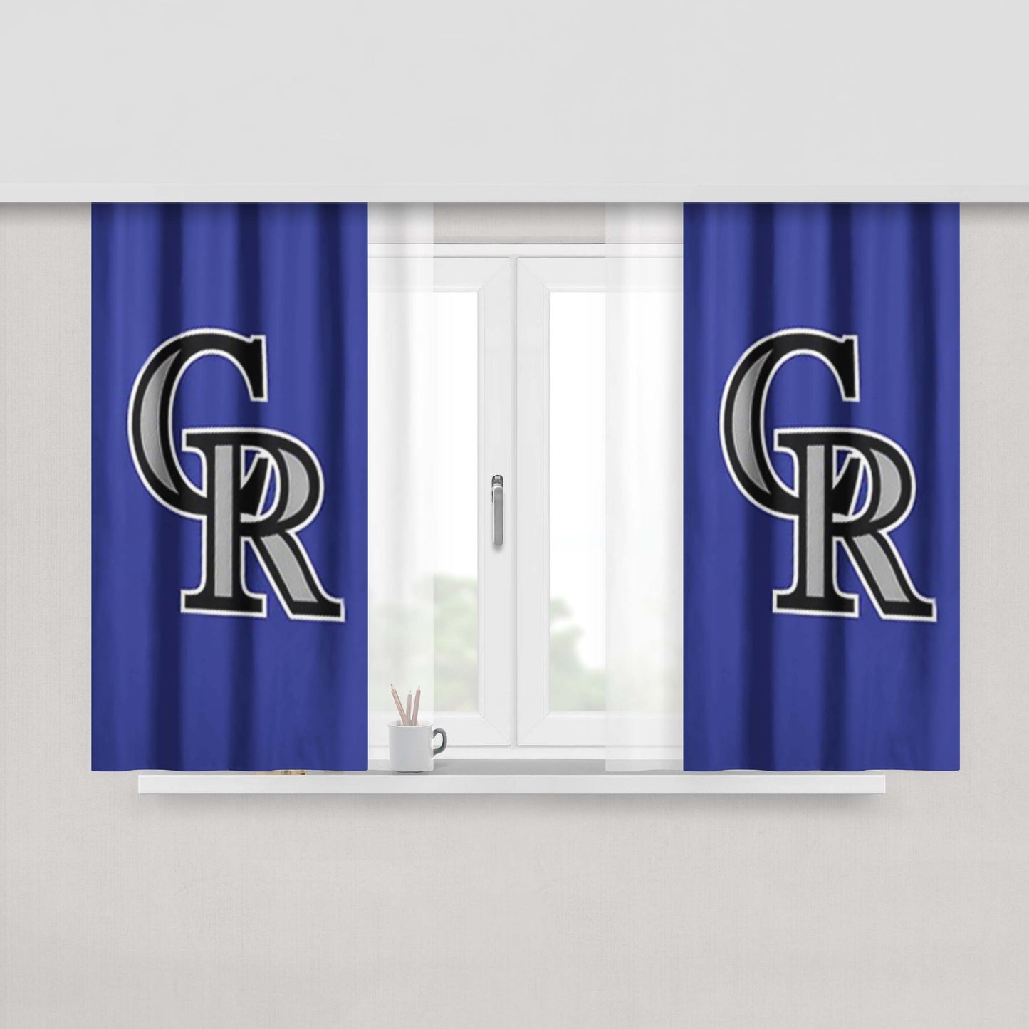 Colorado Rockies 3 Peach Skin Window Curtains