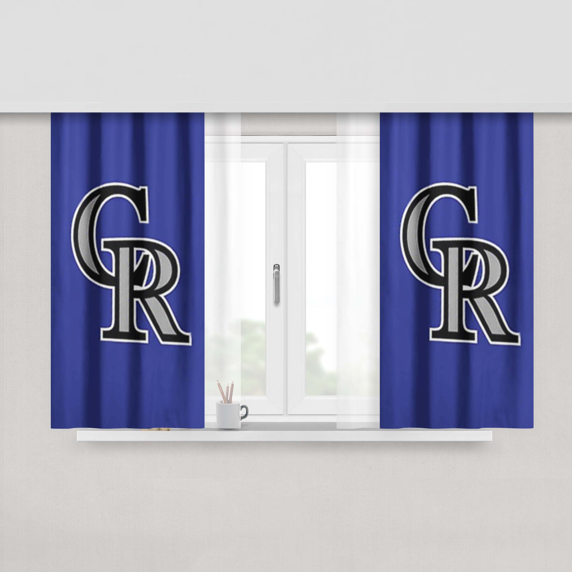 Colorado Rockies 3 Peach Skin Window Curtains