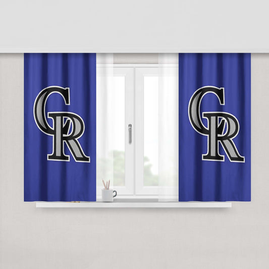 Colorado Rockies 3 Peach Skin Window Curtains