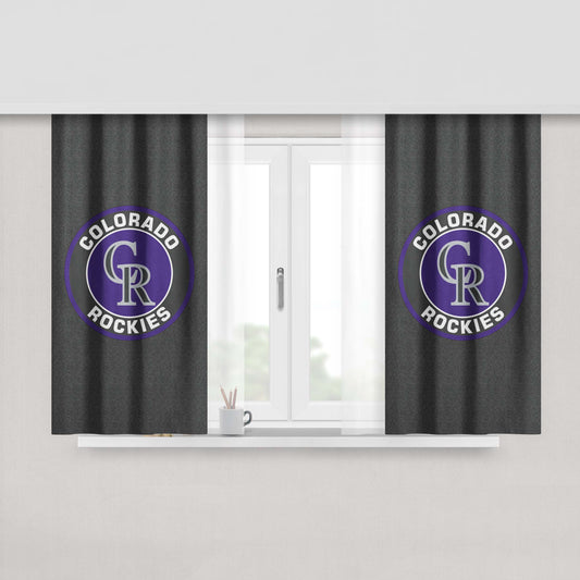 Colorado Rockies Mug Peach Skin Window Curtains