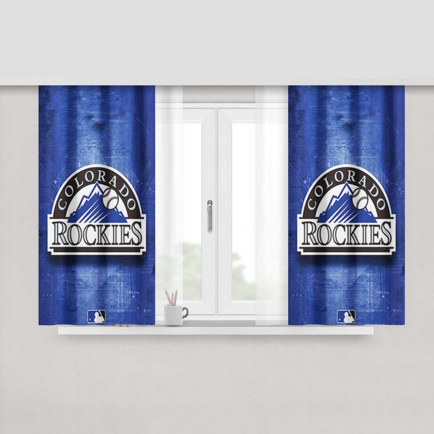 Colorado Rockies Peach Skin Window Curtains